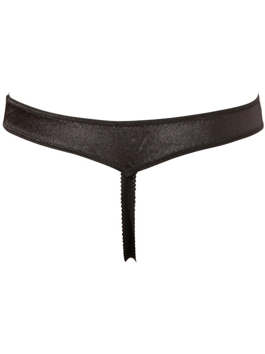 TANGA BIANCO IN RASO E TULLE CON APERTURA